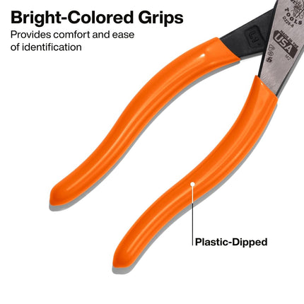 Klein Tools D2286 Diagonal Cutting Pliers, 6-Inch, Made in USA, Heavy-Duty Wire Cutters with High Leverage Design, Side Cutters with Laser Hardened Blades and Hot Riveted Joint