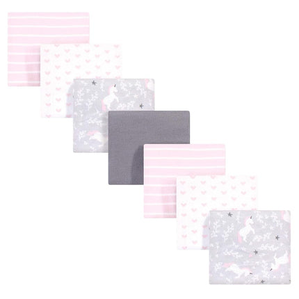 Lot de couvertures d'emmaillotage Hudson Baby en flanelle de coton unisexe pour bébé, licorne fantaisiste, taille unique