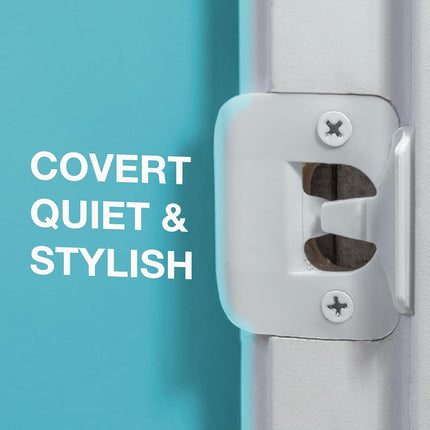 Door Silencer Strike Plate - Flexible, Noise Eliminating Solution For Loud Doors Fits Existing Plate With No Modifications, Stops Slamming Noise Perfect For Nursery, Bedroom, Sleepers, Auditory Issues