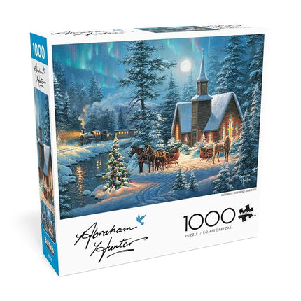 Buffalo Games - Abraham Hunter - Silent Night - 1000 Piece Jigsaw Puzzle for Adults - Challenging Puzzle Perfect for Game Nights - Finished Size is 26.25 x 19.75