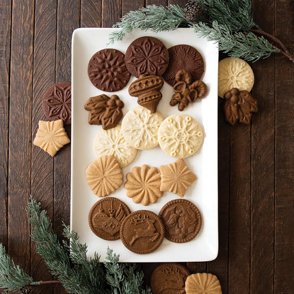 Nordic Ware Snowflake Cookie Stamps, 3-inch Rounds, Silver