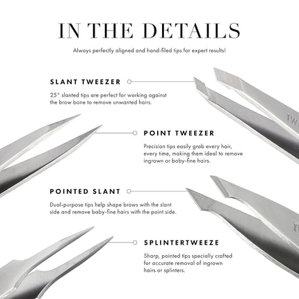 Tweezerman Exclusive 40th Birthday Slant Tweezer (Stainless Steel)