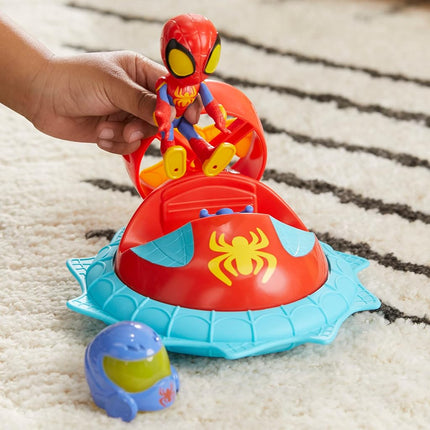 Hasbro Miles avec Roto-foreuse, pack de véhicule avec figurine 10 cm et accessoire, Spidey et ses Amis Extraordinaires, a partir de 3 ans