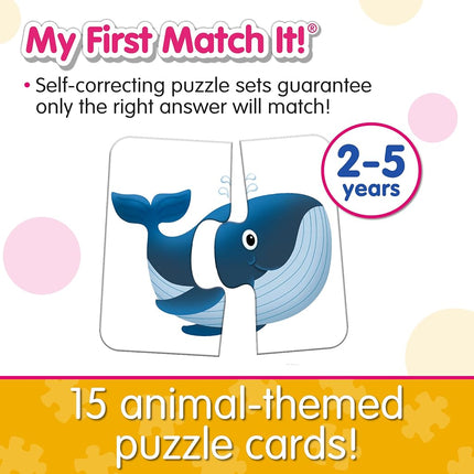 The Learning Journey My First Match It - Head and Tails Puzzle For Kids - Helps Interactive Child Development, Problem-Solving and Confidence Skills - 15 Self-Correcting Puzzle Sets - For 2+ Years