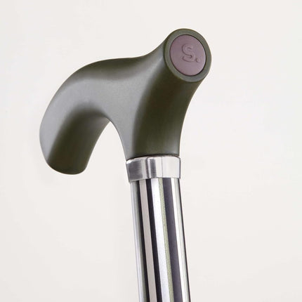 Switch Sticks Adjustable Quad Walking Stick Cane with Comfortable Wood Handle, Huntington