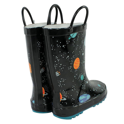 Botas de Lluvia Hudson Baby Unisex-Niño, Espacio, 5 US Niño pequeño