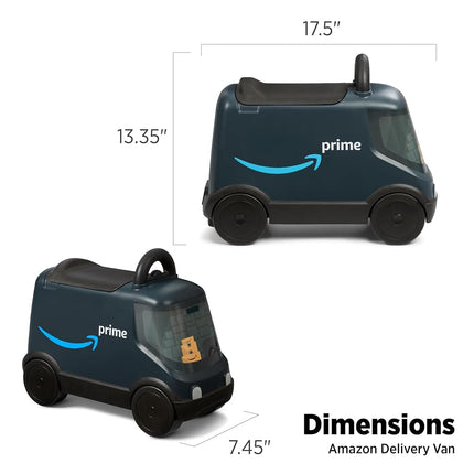 Amazon Delivery Van Ride On Toy for Kids, Blue Toddler Ride on Toy for Ages 2+, Amazon Exclusive