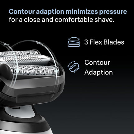 Braun Series 6 6040cs Electric Shaver with Charging Stand, Precision Trimmer, Wet & Dry, Rechargeable, Cordless Foil Shaver, Blue