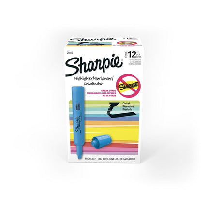 Sharpie 25010 Accent Tank-Style Highlighter, Fluorescent Blue, 12-Pack