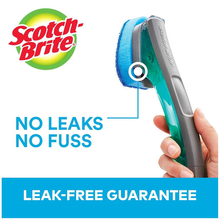 Scotch-Brite Non-Scratch Advanced Soap Control Dishwand Kit, Includes 1 Wand & 6 Refill Pads, Control Soap with A Button, Keep Your Hands Out of Dirty Water
