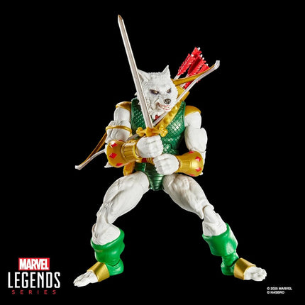 Marvel Legends Series Magic: The Gathering Man-Wolf, Spider-Man Action Figure plus Exclusive Foil Trading Card, Blue and Red