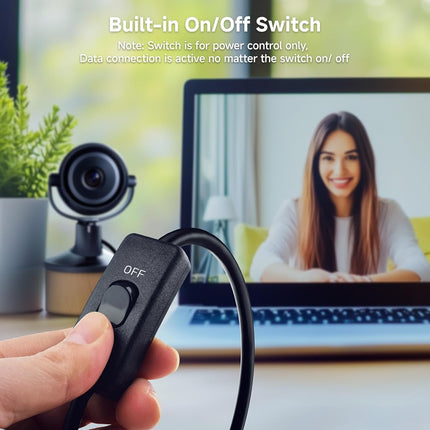 Cable Matters 6 ft USB 3.0 Extension Cable with On/Off Switch, Supports Both Data and Power, Ideal for USB-Powered Devices, Web Cameras, and Microphones