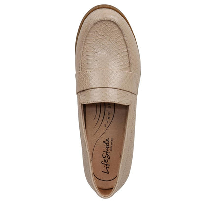 Mocassins à enfiler Sonoma 2 LifeStride pour femme, motif lézard, couleur tan, taille 10 large