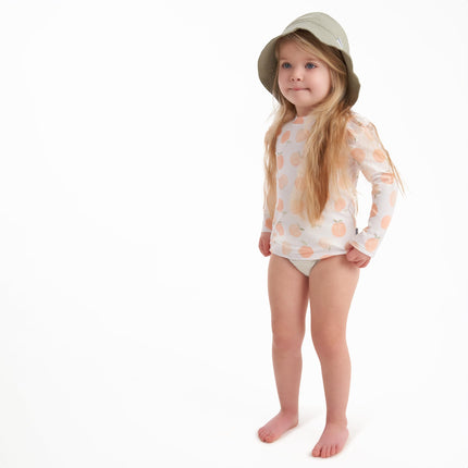 Gerber Conjunto de camiseta de manga larga para bebé niña y traje de baño, Duraznos, 3T