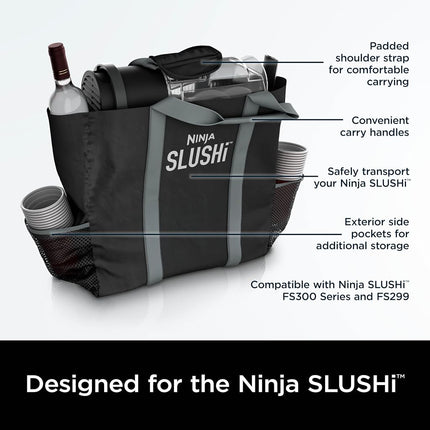 Ninja SLUSHi Travel Party Tote, Compatible with FS300 Series and FS299, Black, XSKTRVLBAGQ