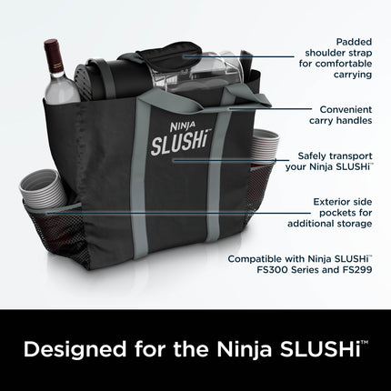 Ninja SLUSHi Travel Party Tote, Compatible with FS300 Series and FS299, Black, XSKTRVLBAGQ