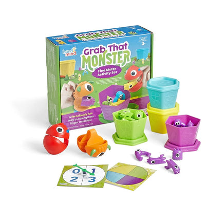 Learning Resources Grab That Monster Fine Motor Activity Set - Toddler Skills Games, Occupational Therapy Toys, Preschool Learning Activities