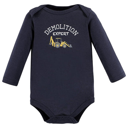 Hudson Baby mamelucos de manga larga de algodón unisex para bebé, diseño de construcción, 6-9 meses