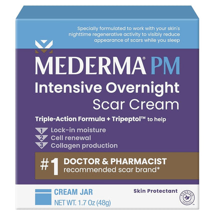 Mederma PM Intensive Overnight Scar Cream, Works w