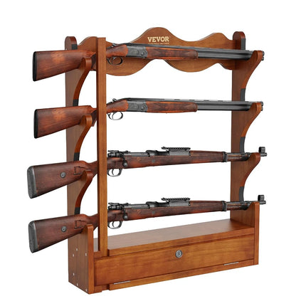 VEVOE Gun Rack, Wood Gun Rack Wall Mount, Gun Disp