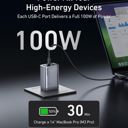 Anker Prime Charger (100W, 3 Ports, GaN)