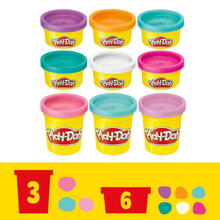 Juego de Play-Doh Make 'n Style Ponies, figuras de My Little Pony, 9 colores, kit de manualidades para niños, juguetes preescolares, para niñas y niños, edades de 3+ años (Exclusivo de Amazon)