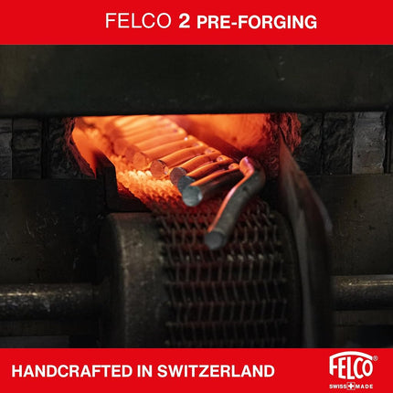 FELCO 2 Pruning Secateurs – 25 mm Cutting Diameter, for Large Hands, 215 mm Length, with Sap Groove, Straight Handles, Red