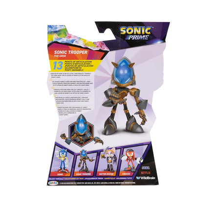 Sonic Prime 5-inch Sonic Trooper - The Grim Action Figure 13 Points of Articulations. Ages 3+ (Officially Licensed by Sega and Netflix)