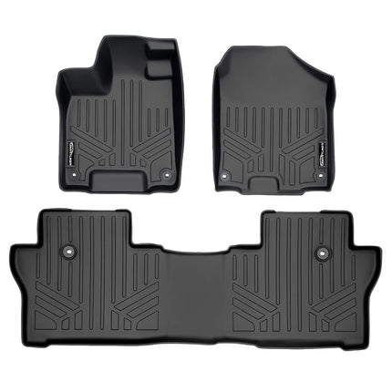 MAXLINER Custom Fit Floor Mats 2 Row Liner Set Black for 2019-2021 Honda Passport