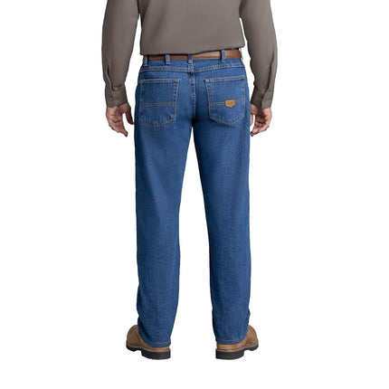 Red Kap Men's Relaxed Fit Jean, Stonewash, 38x30