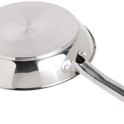 T-fal E76005 Performa Stainless Steel Dishwasher Safe Oven Safe Fry Pan Saute Pan Cookware, 10.5-Inch, Silver