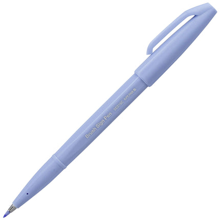 Pentel Arts Sign Pen Brush, Gray Blue Ink, Box of 12 Pens