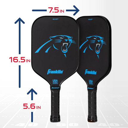 Franklin Sports NFL Carolina Panthers Pickleball Paddle - Official NFL Team Pickleball Paddles - USAP (USAPA) Approved Premium Quality Pickleball Paddles - Authentic Team Logos + Colors