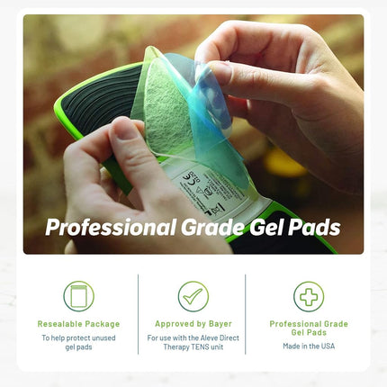 Hollywog Gel Pad Refills | WiTouch Pro & Aleve Direct Therapy TENS | Reusable | Sticky Pads for TENS Unit - 1 Pack of 10 Pads