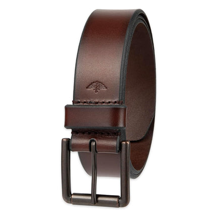 DOCKERS Men's Leather Casual Belt, Brown, 34