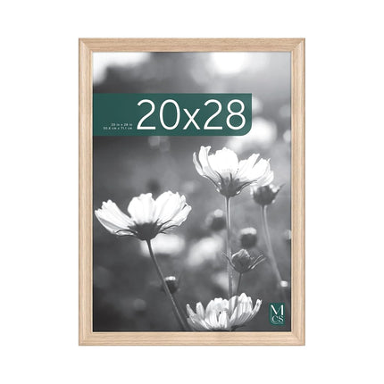 MCS Studio Gallery Classic 20x28 Poster Frame Natural Woodgrain, Vertical & Horizontal Wall Hanging Large Picture Frame for Photos, Posters & Art Prints (1-Pack)