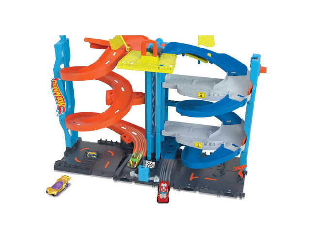 Hot Wheels City Transforming Race Tower & 1 Toy Ca