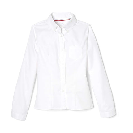 Chemise Oxford à manches longues, résistante aux plis, pour filles French Toast, blanc, taille 10