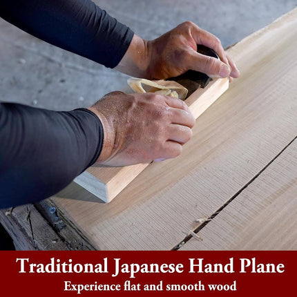 SUIZAN Kanna Japanese Wood Planer 60mm Double Blade - Hand Block Plane