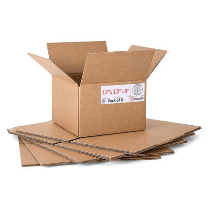 Paclord Lot de 6 cartons d'emballage moyens de 30,5 x 30,5 x 20,3 cm – Fabriqués aux États-Unis – Boîtes d'emballage pour déménagement, expédition ou rangement – Approuvé par