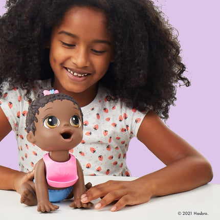 Baby Alive Lil Snacks Doll, 8-Inch Snack-Themed Eating Pooping Black-Haired Doll for Kids 3+