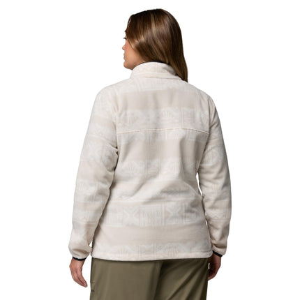 Columbia Women's Benton Springs Printed 1/2 Snap Fleece Jacket, Dark Stone Deschutes Days, 3X