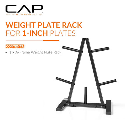 Cap Barbell Plate Rack, 1", Black