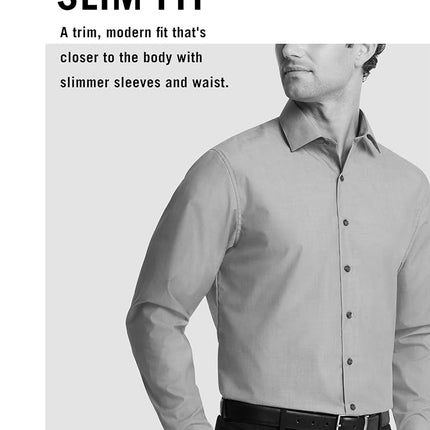 UNLISTED Men's Solid Dress Shirts, White, 3XL 19" Neck 34/35" Sleeve Big