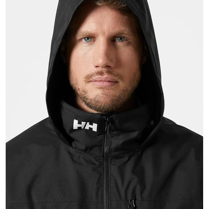 Helly Hansen Men's Crew Hooded Midlayer Jacket 2, Black, M