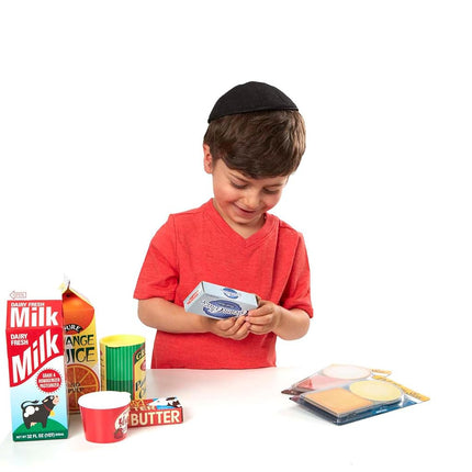 Melissa & Doug Fridge Groceries Play Food Cartons (8 pcs) - Toy Kitchen Accessories