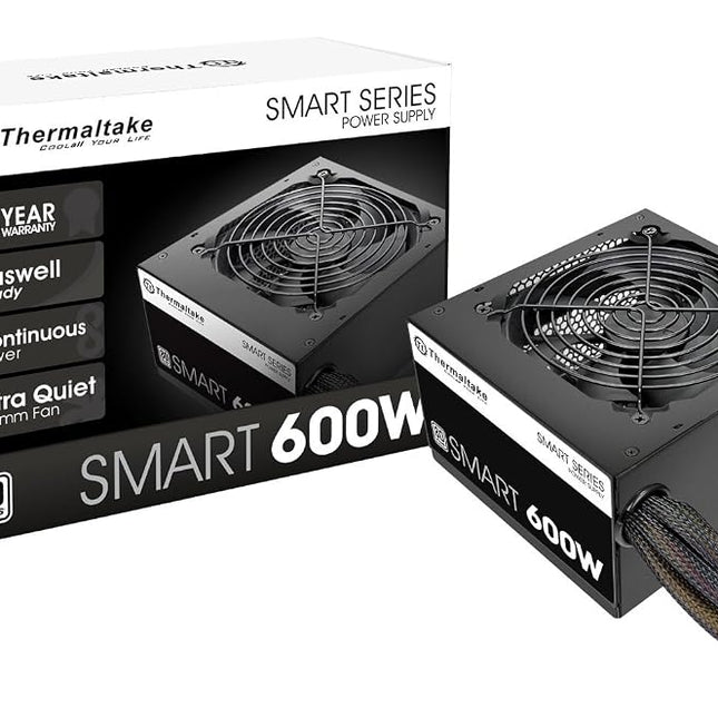Thermaltake SMART 600W ATX 12V V2.3/EPS 12V 80 Plus Certified Active PFC Power Supply PS-SPD-0600NPCWUS-W