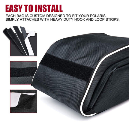 Xprite UTV Center Console Storage Bag for 2016, 2017, 2018, 2019, 2020, 2021 Polaris General 1000/1000-4 Off-road Center Seats Organizer Pocket - Whitelining