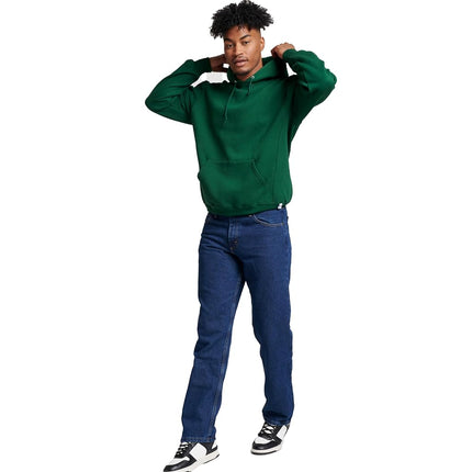 Russell Athletic Men's Pullover Hoodie Dri-Power Fleece Sweatshirt, Dark Green Sweater, S