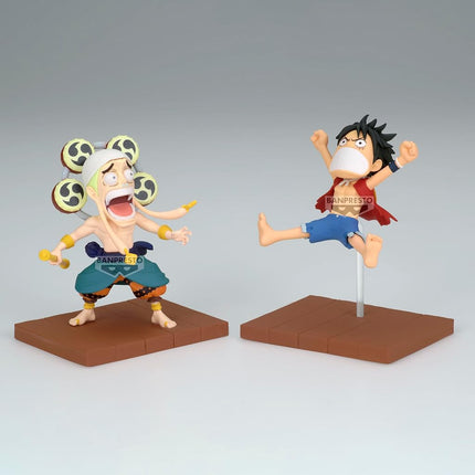 Banpresto Monkey D. Luffy & Enel One Piece - World Collectable Log Stories 8cm Figure